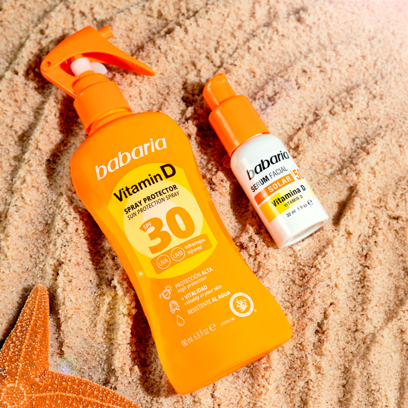 BABARIA Spray Protecteur Solaire SPF 30 Vitamine D 200ml spray protection solaire corps SPF 30 vitamine D antioxydants hydratation - novaparapharmacie