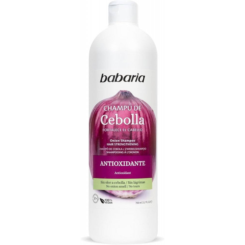 BABARIA Shampooing Oignon 700ml shampooing anti-chute cheveux fortifiant extrait oignon fortifiant anti-chute format familial croissance - novaparapharmacie