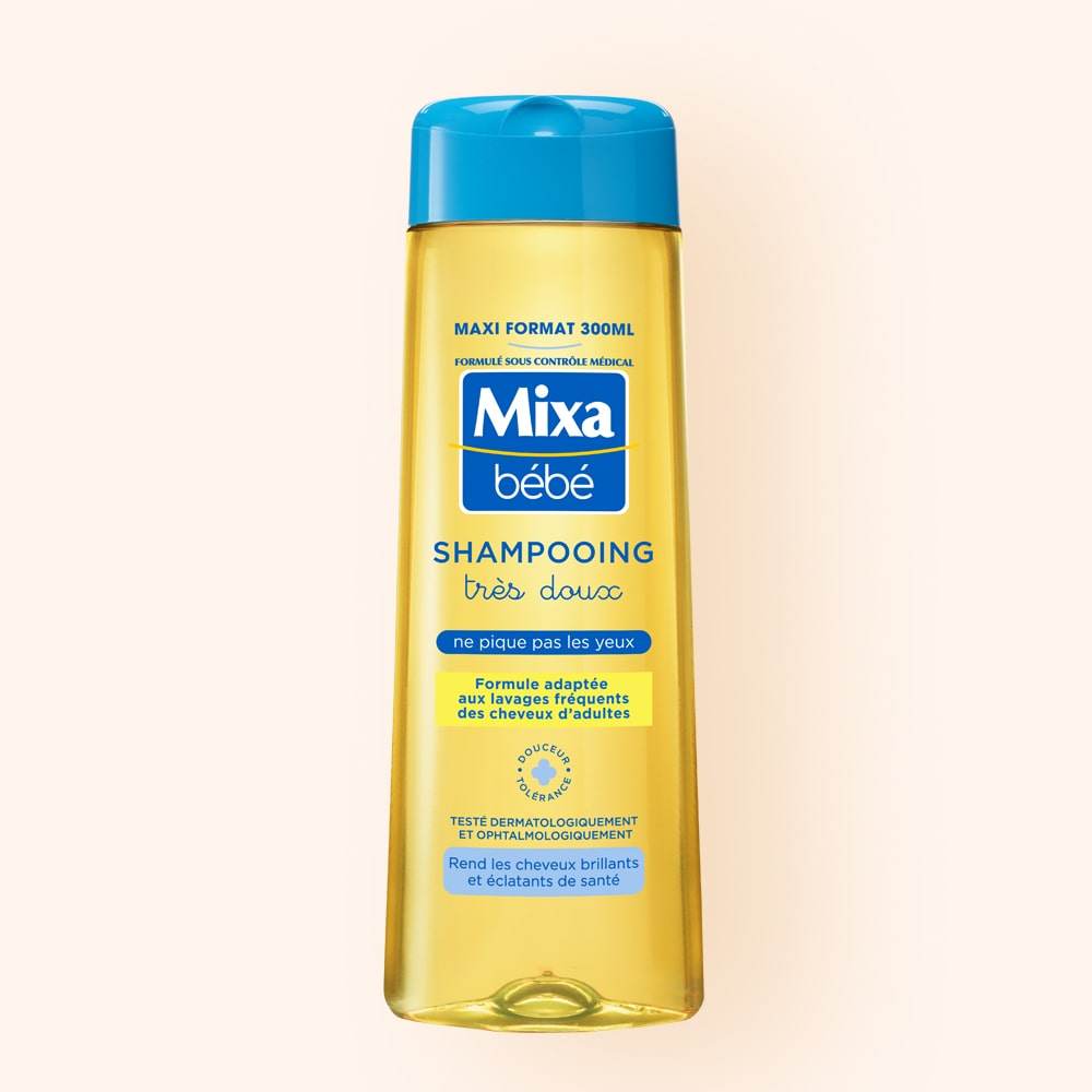 MIXA Shampooing Très Doux 300ml Soin Capillaire Hypoallergénique Cheveux Délicats Bébé Enfant Formule Douce Sans Sulfate - Nova Parapharmacie