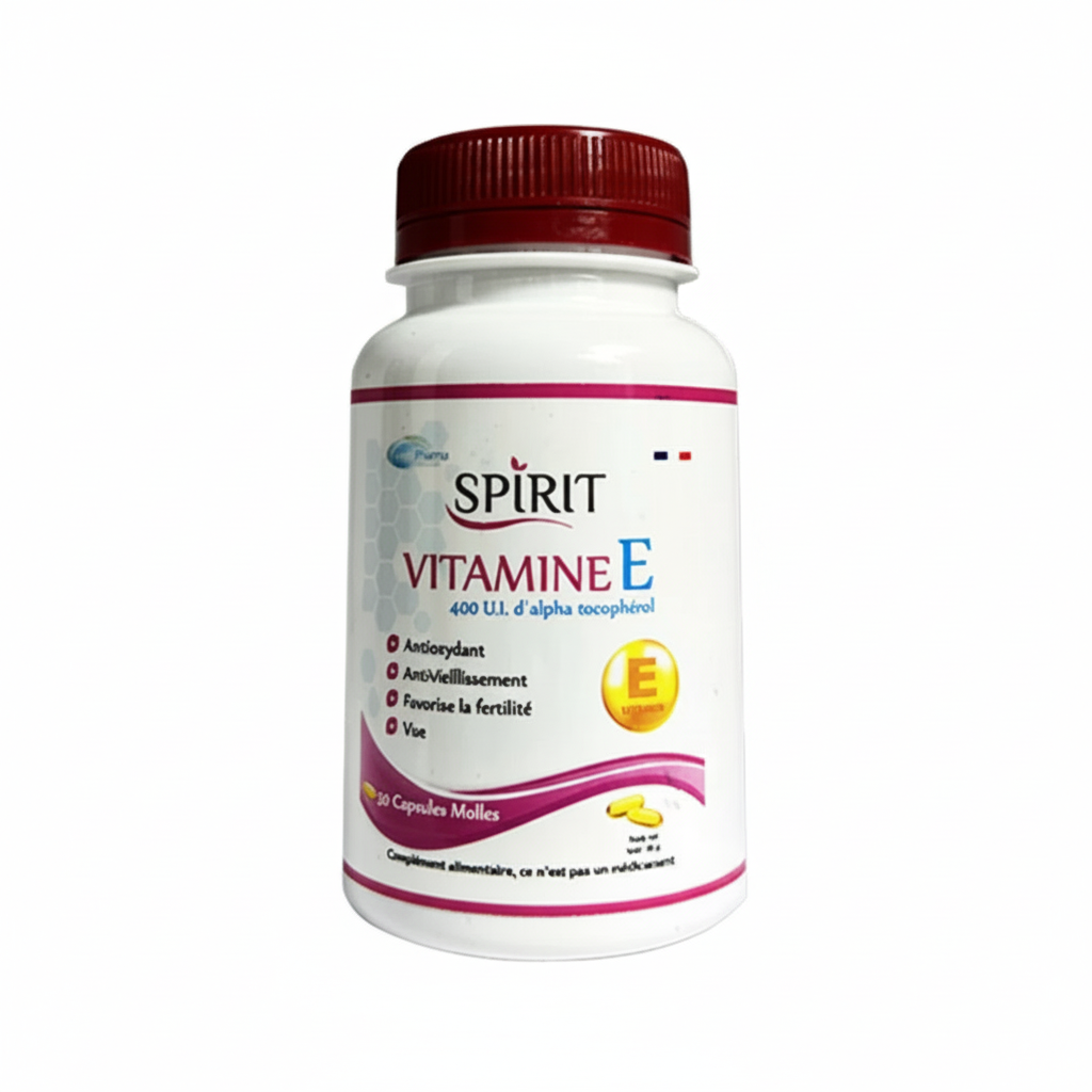 SPIRIT Vitamine E 50 Capsules antioxydant peau protection cellulaire tocophérol membranes anti-âge - novaparapharmacie