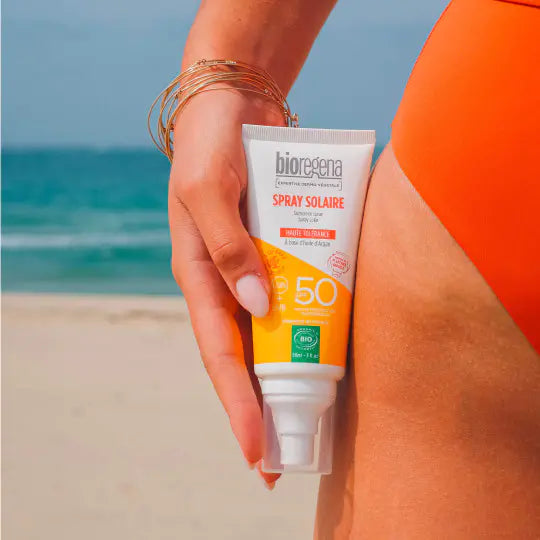 Bioregena vue alternative spray solaire adultes SPF50+ 90ml protection naturelle bio format spray pratique - novaparapharmacie