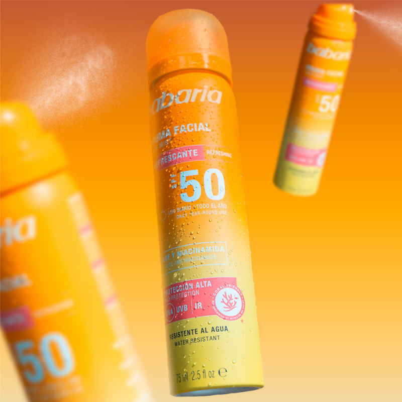 Protection BABARIA Spray Visage Protecteur Mist SPF50+ 75ml packaging protection solaire très haute - novaparapharmacie