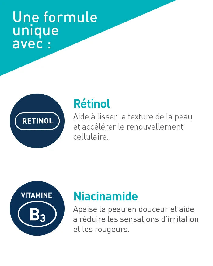 CERAVE Sérum Rétinol formule anti-marques renouvellement cutané rétinol céramides niacinamide actifs concentrés efficaces - novaparapharmacie