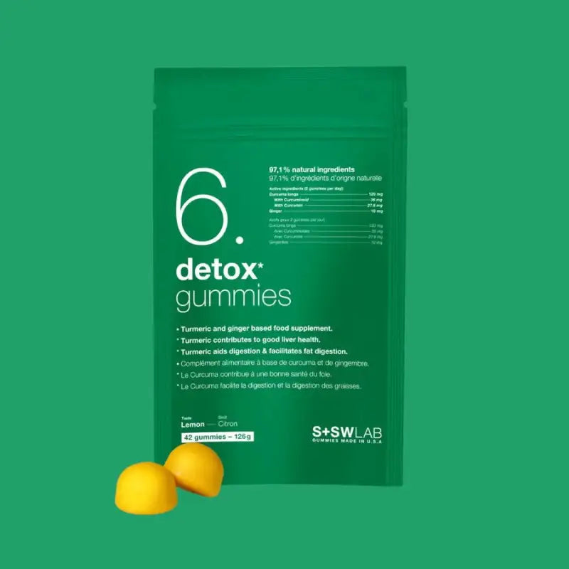 S+SWLAB 6.Detox 42 Gummies Gout Citronelles soutiennent le métabolisme et aident à éliminer les toxines | Nova Para