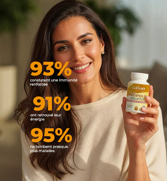 GLEAMY Super Propolis tableau composition propolis moringa acides aminés vitamines - novaparapharmacie