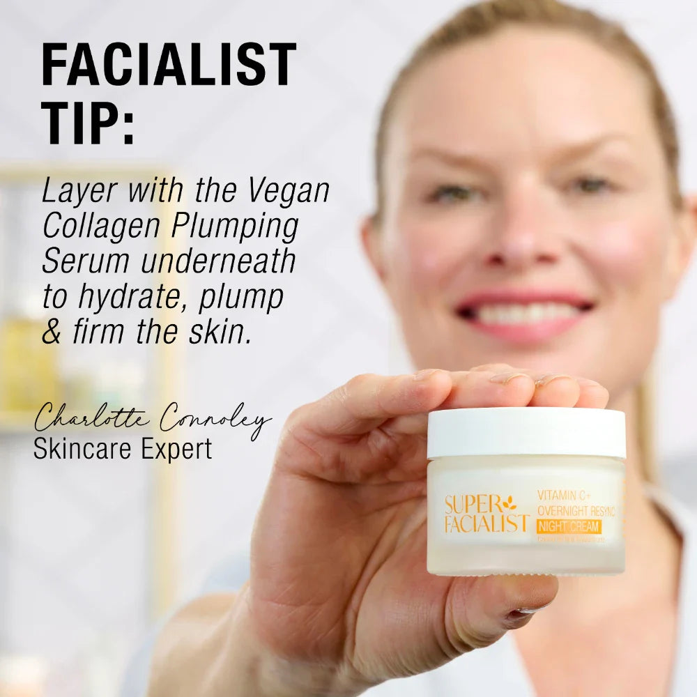 Super Facialist vue alternative crème nuit vitamine C overnight 50ml format pot pratique - novaparapharmacie
