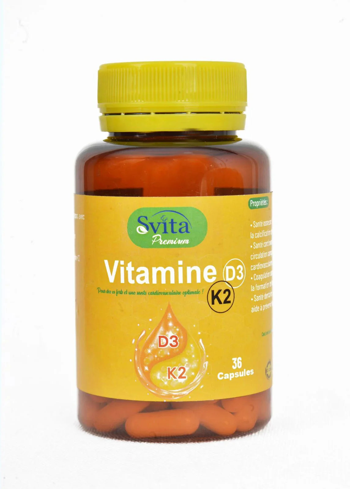 Vitamine D3 + K2 36 Capsules Os Immunité Cardiovasculaire - Nova Para