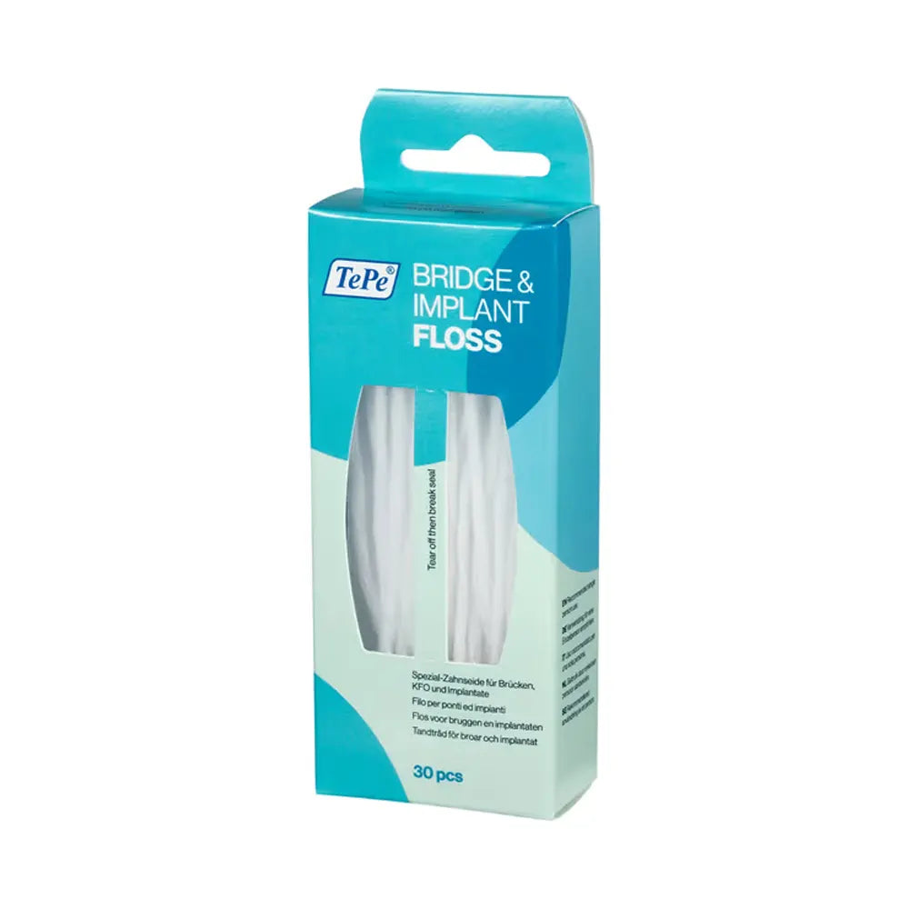 TEPE Fil Dentaire Bridge Implant 30 pièces hygiène bucco-dentaire bridges implants - novaparapharmacie