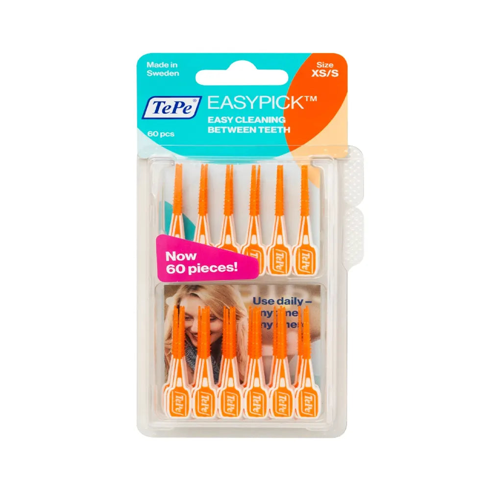 EasyPick TEPE 60 pièces Taille XS/S Orange bâtonnets interdentaires hygiène bucco-dentaire - novaparapharmacie