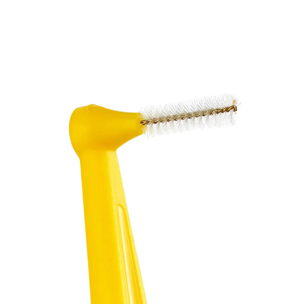 Brossettes TEPE Interdentaires Angle 0.7mm Taille 4 Jaune 6 pièces tête coudée - novaparapharmacie