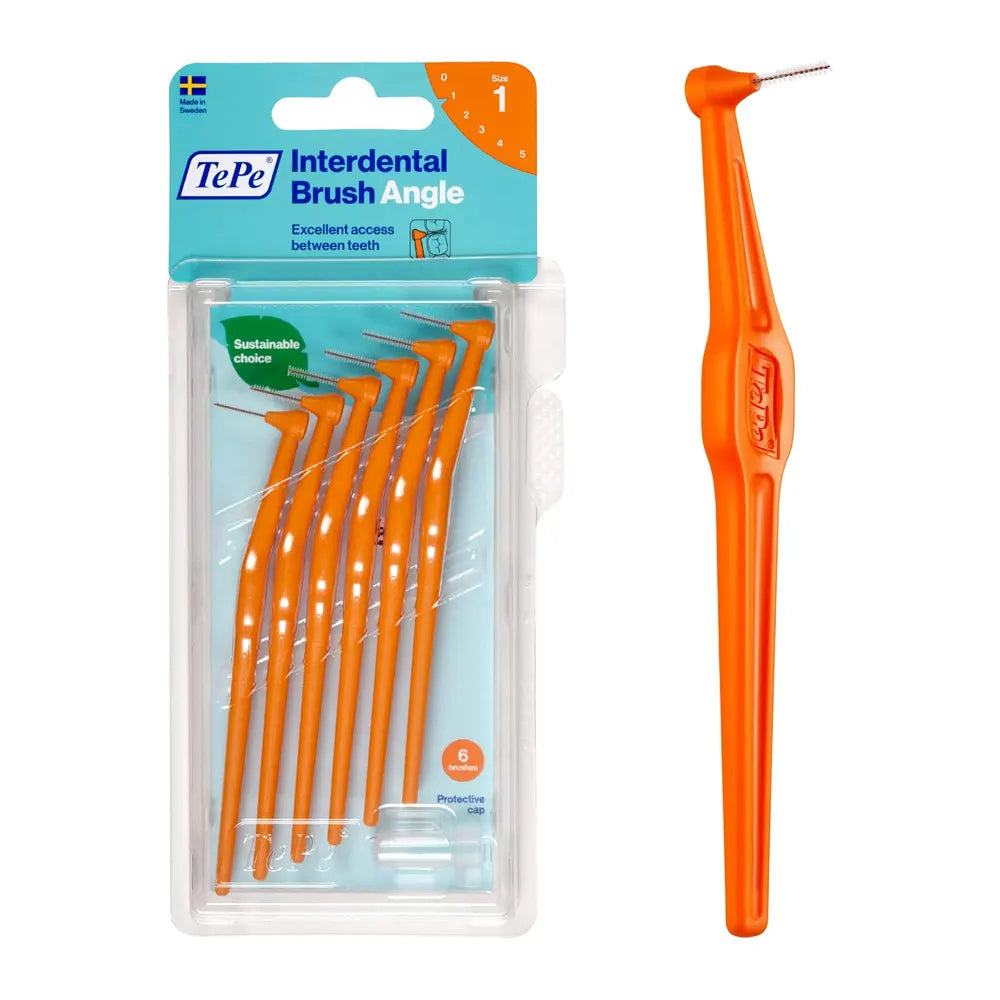 TEPE Brossettes Interdentaires Angle 0.45mm Taille 1 Orange 6 pièces hygiène bucco-dentaire - novaparapharmacie