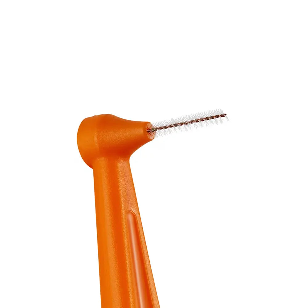 Brossettes TEPE Interdentaires Angle 0.45mm Taille 1 Orange 6 pièces tête coudée - novaparapharmacie