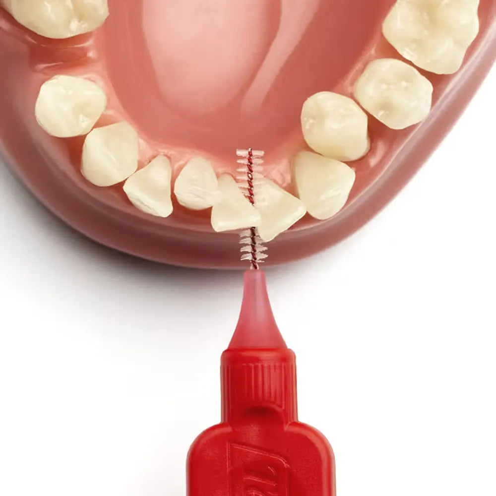 TePe 6 Brossettes Interdentaires 0.5mm Taille 2 Rouge brossettes interdentaires nettoyage interdentaire fil métallique plastifié - novaparapharmacie