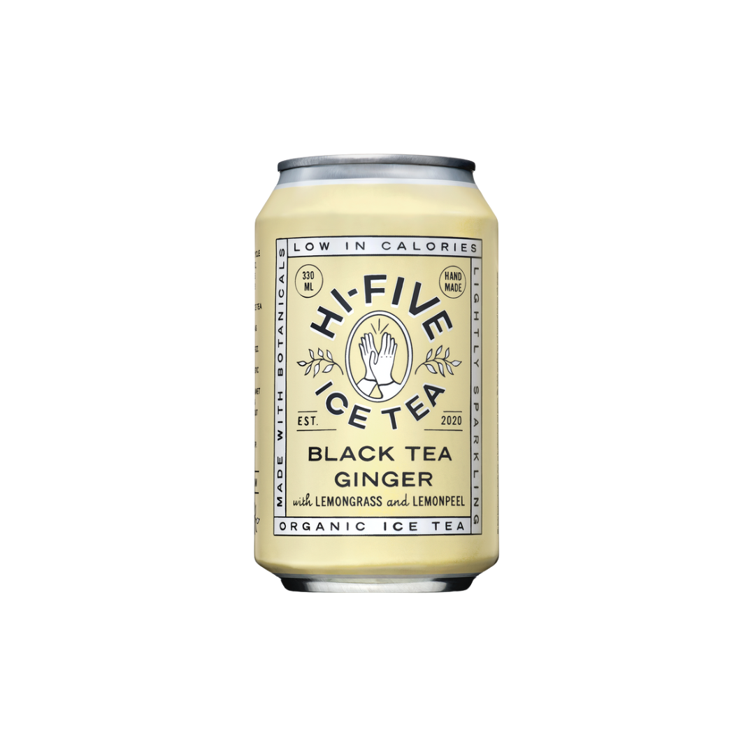 HI-FIVE Ice Tea Gingembre Thé Noir 330ml boisson rafraîchissante naturelle épicée énergisante glacée - novaparapharmacie