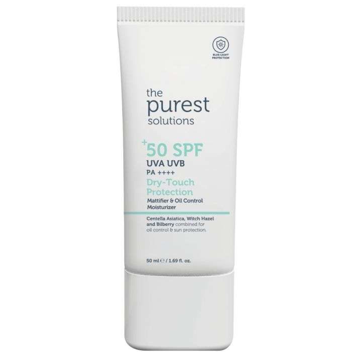 THE PUREST SOLUTIONS DRY TOUCH PROTECTION POUR PEAU GRASSE SPF 50+ | Nova Para