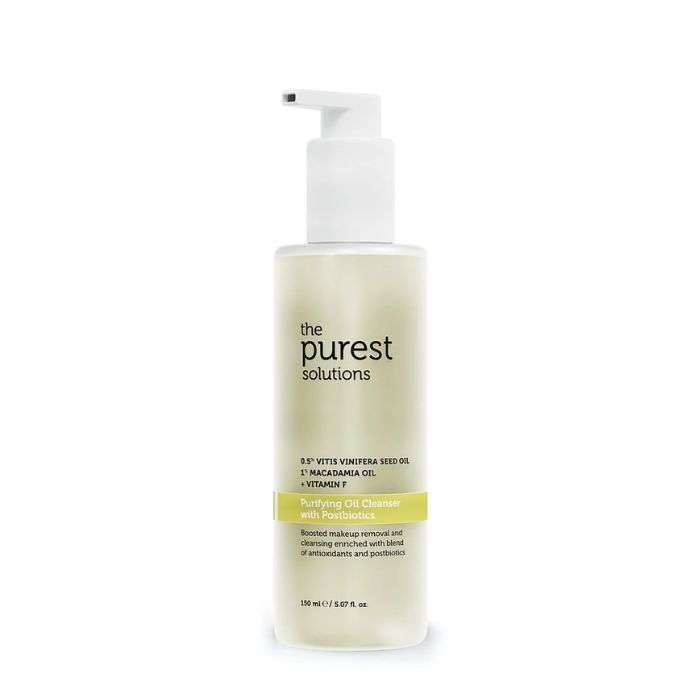 The Purest Solutions Purifying oil cleanser with postbiotics 0,5% Vitis vinifera seed oil + 1% Macadamia oil + Vitamin F- 150 ML | Nova Para