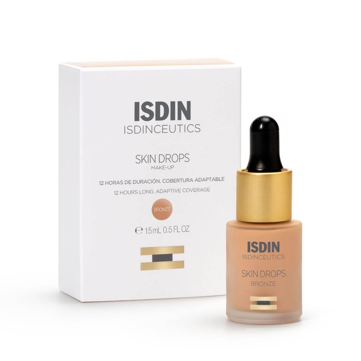 ISDIN Isdinceutics Skin Drops Bronze 15ml - Fond de Teint Fluide Gouttes Peaux Imperfections - Nova Parapharmacie