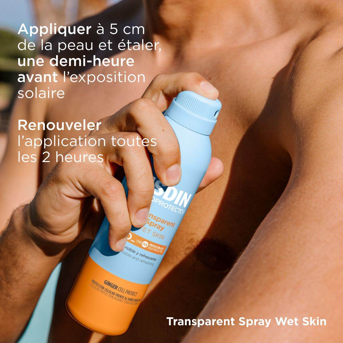 ISDIN Fotoprotector Transparent Spray Wet Skin SPF50 250ml - Protection Solaire Peau Mouillée - Nova Parapharmacie
