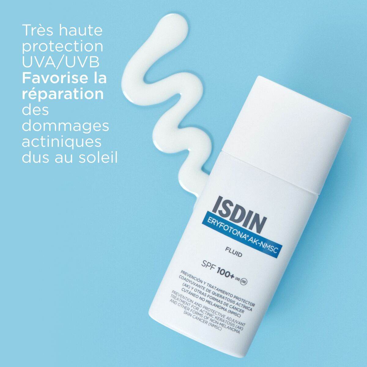 ISDIN Eryfotona Ak-Nmsc Fluid SPF100+ 50ml - Protection Solaire Très Haute Lésions AK - Nova Parapharmacie