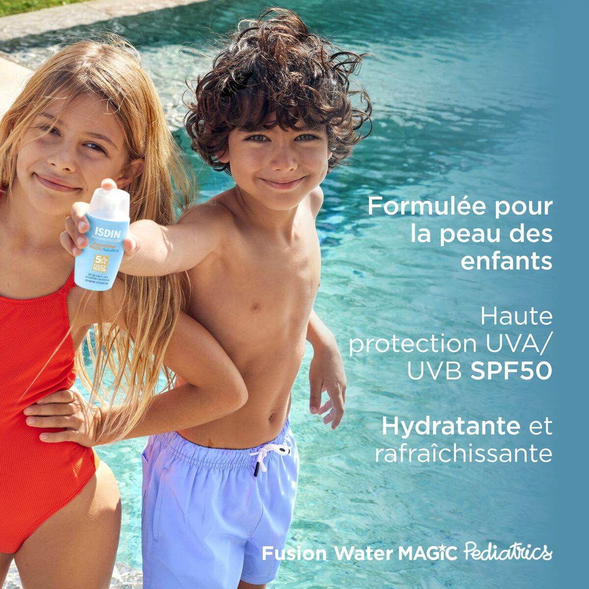 ISDIN Fotoprotector Fusion Water Pediatrics SPF50+ 50ml - Protection Solaire Enfants Aqua - Nova Parapharmacie