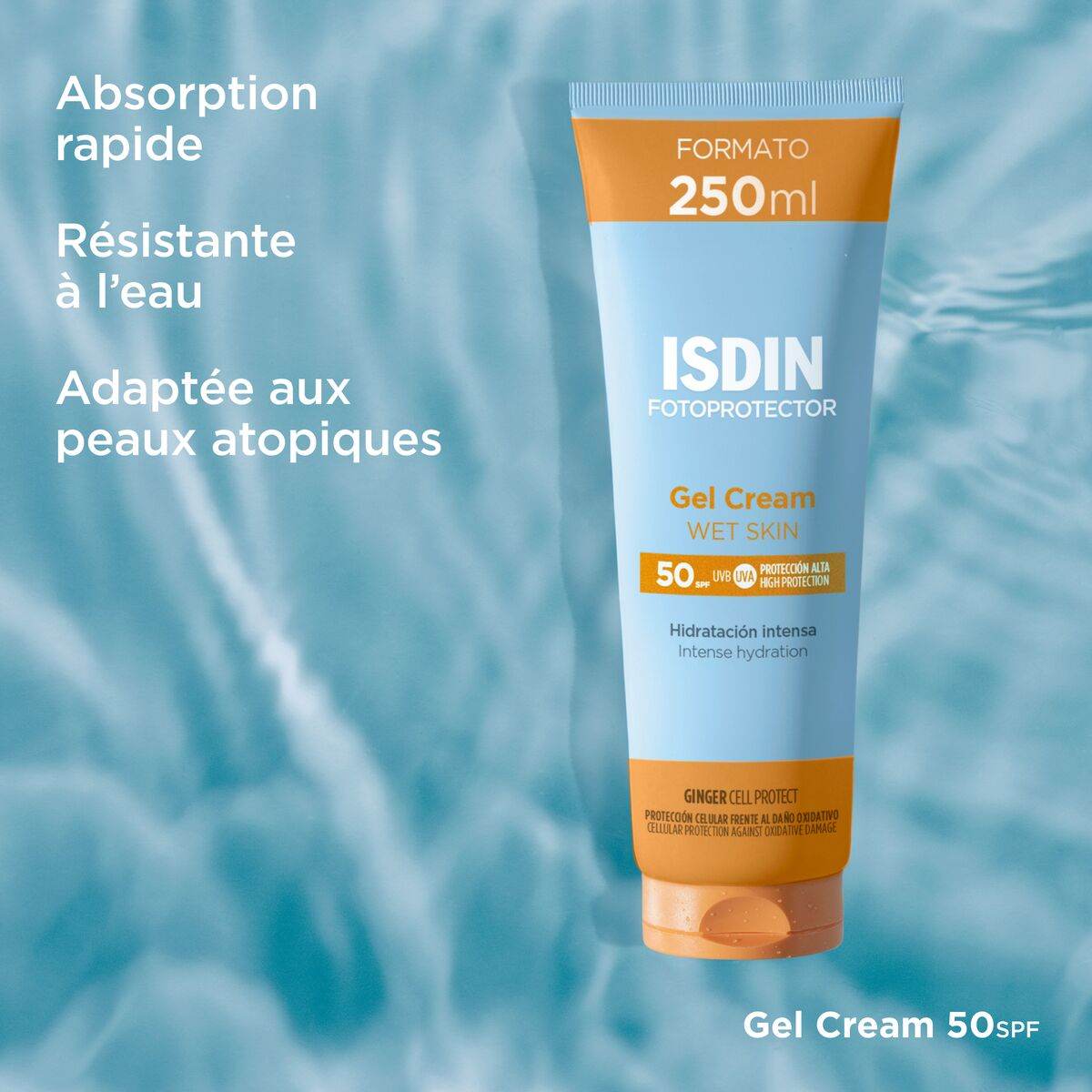 ISDIN Fotoprotector Gel Crème SPF50+ 250ml - Protection Solaire Très Haute Texture Gel - Nova Parapharmacie