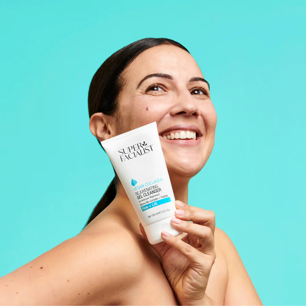Super Facialist vue alternative gel nettoyant collagène végétal vegan 150ml format tube pratique - novaparapharmacie