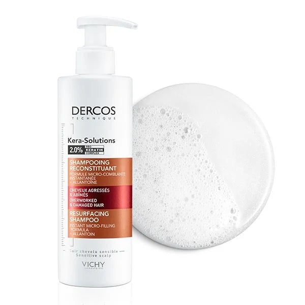 Texture Dercos Kera-Solutions Shampooing Crème Reconstituante Cheveux Abîmés Réparation - novaparapharmacie