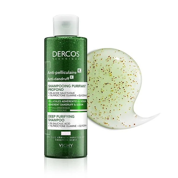 exture Dercos Anti-Pelliculaire K Shampooing Gel Purifiant Pellicules Grasses Cuir Chevelu - novaparapharmacie
