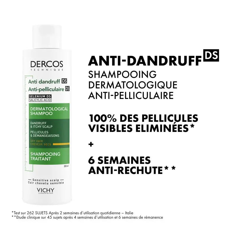  Texture Dercos Anti-Pelliculaire Shampooing Crème Onctueuse Cheveux Secs Traitement Doux - novaparapharmacie