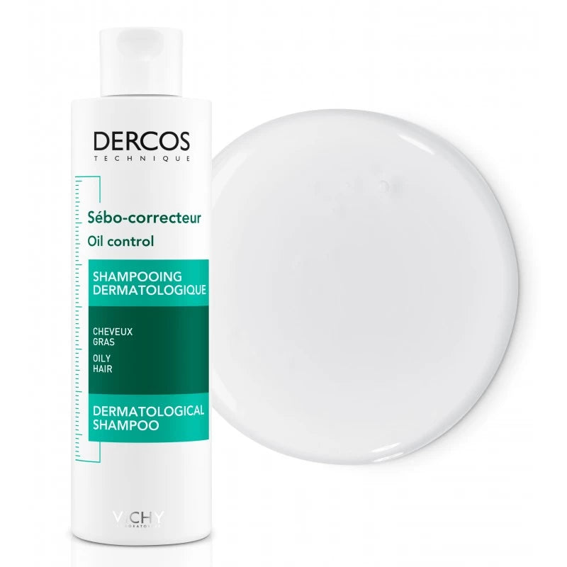 Texture Dercos Sébo-Correcteur Shampooing Gel Purifiant Cheveux Gras Régulation Sébum - novaparapharmacie