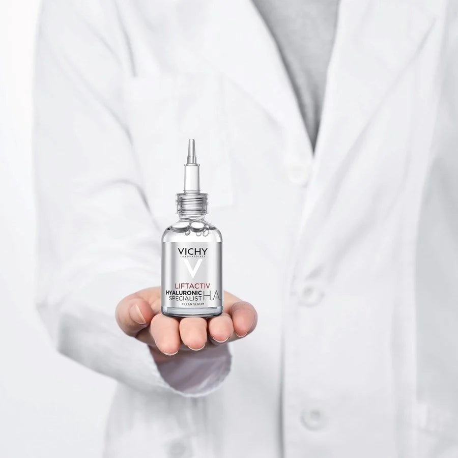 Packaging VICHY Liftactiv Specialist H.A. Epidermic Filler Sérum 30ml Flacon Pompe Anti-Rides Repulpant - novaparapharmacie
