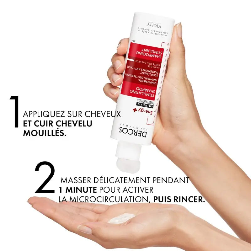 Texture Dercos Shampooing Énergisant Anti-Chute Mousse Stimulante Croissance Cheveux - novaparapharmacie