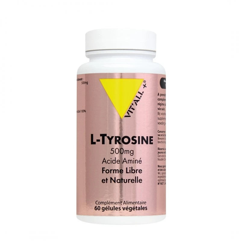 VIT'ALL+ L-Tyrosine 500mg Boite 60 Gélules Végétales| Nova Para