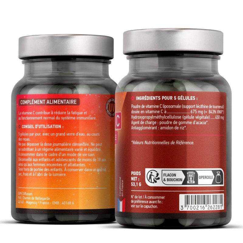 Gph Diffusion Vitamine C 675 MG – Liposomale – 90 Gélules Végétales - Nova Parapharmacie