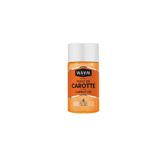 WAAM Huile de Carotte 50ml huile végétale macérée bronzage naturel bonne mine bêta-carotène antioxydante - novaparapharmacie