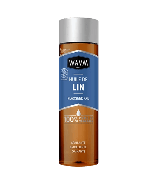 WAAM Huile de Lin Pure 75ml huile végétale cheveux secs abîmés nutrition intense brillance naturelle oméga 3-6-9 - novaparapharmacie