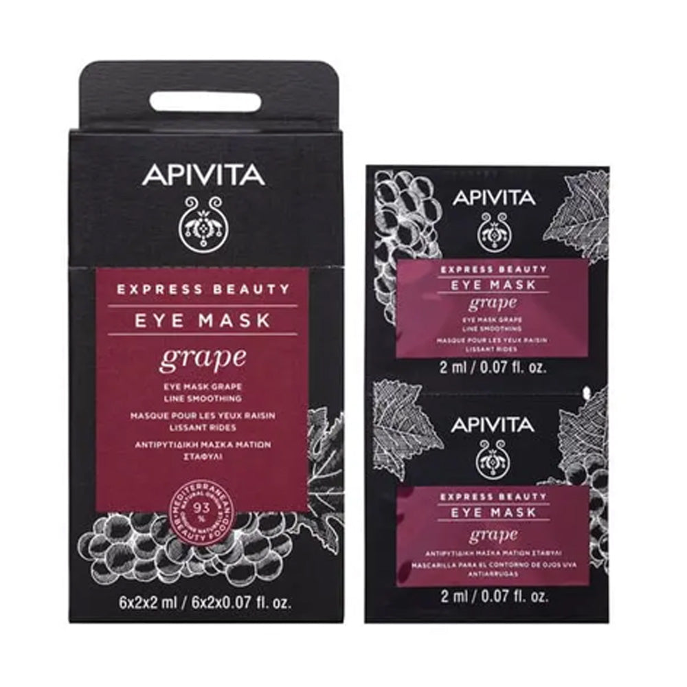 Apivita Express Beauty Eye Mask Grape 6*2*2ml - Nova Para