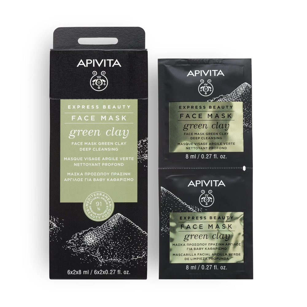 Apivita Express Beauty Eye Mask Green Clay 6*2*2ml - Nova Para