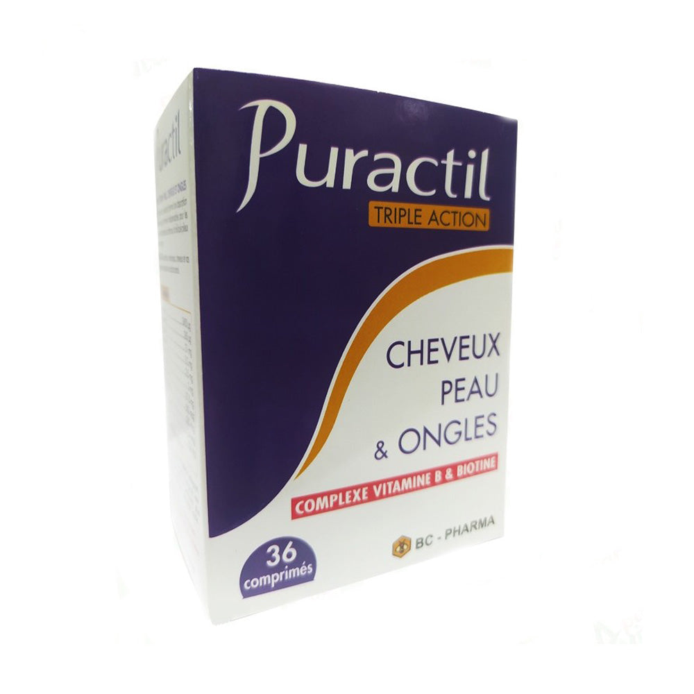 BC-Pharma Vitamine B & Biotine Puractil 36 Comprimés nova parapharmacie prix maroc casablanca