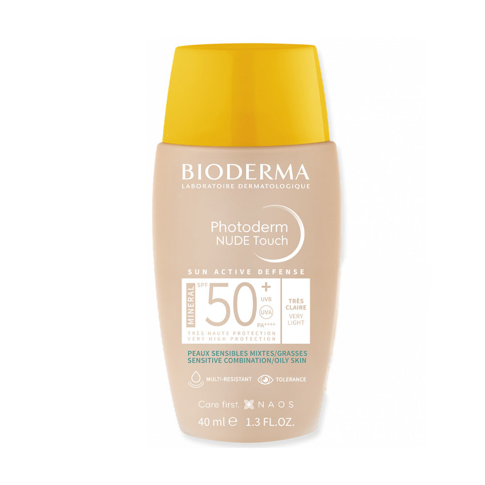 Bioderma Photoderm NUDE Touch SPF50+ 40ml Teinte Trés Claire nova parapharmacie prix maroc casablanca