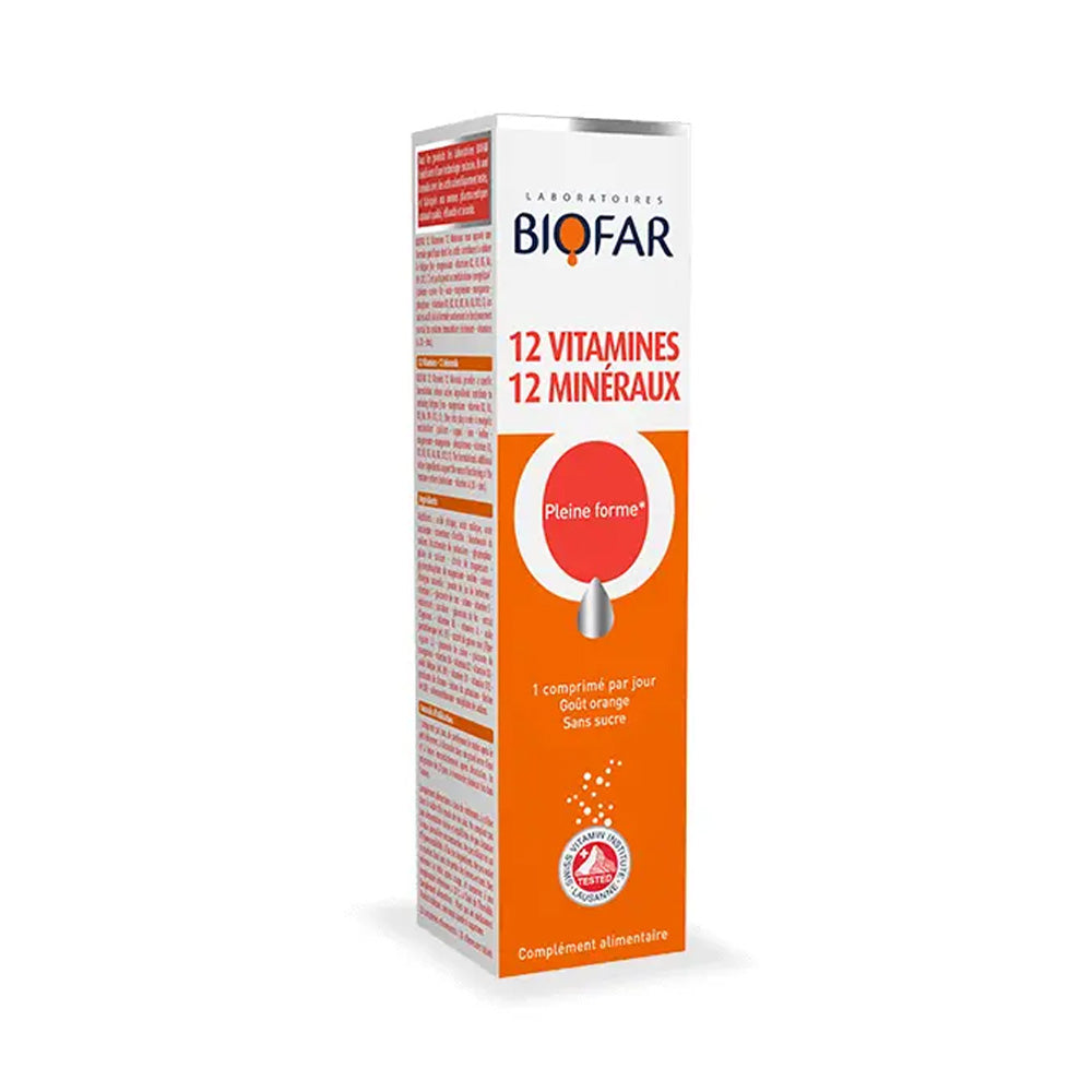Biofar 12 Vitamine 12 Minéraux 20 Comprimés nova parapharmacie prix maroc casablanca