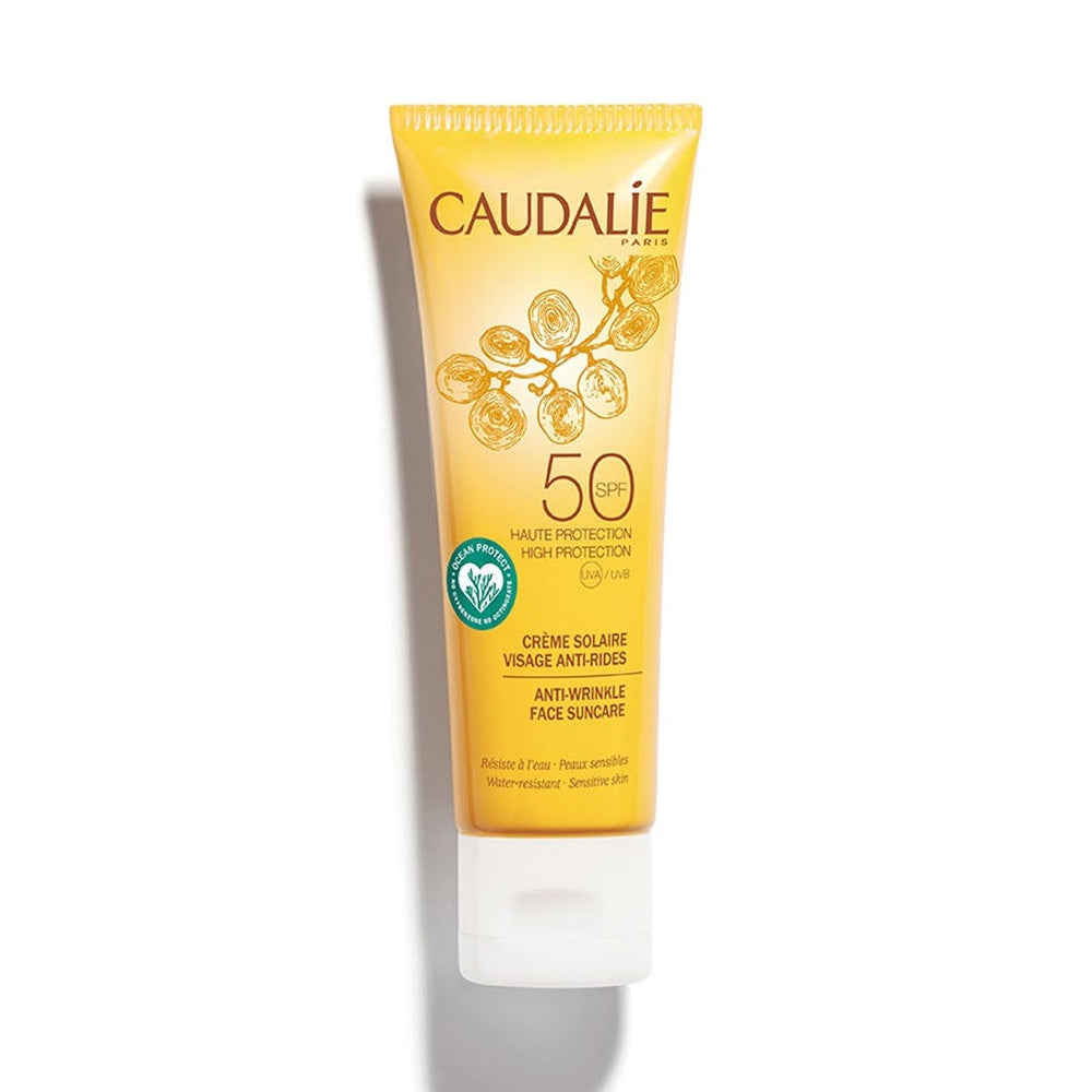 Caudalie Crème Solaire Visage Anti-Rides SPF 50 50ml nova parapharmacie prix maroc casablanca