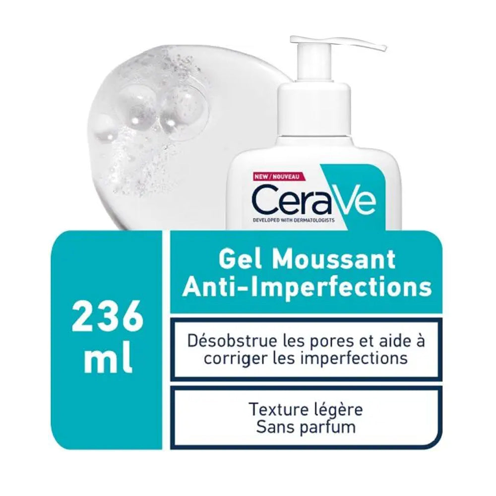 CeraVe Gel Moussant Anti-Imperfections 236ml nova parapharmacie prix maroc casablanca