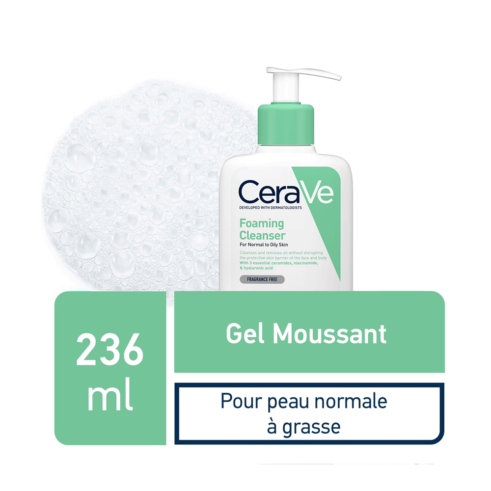 Cerave Gel Nettoyant Moussant 236ml nova parapharmacie prix maroc casablanca