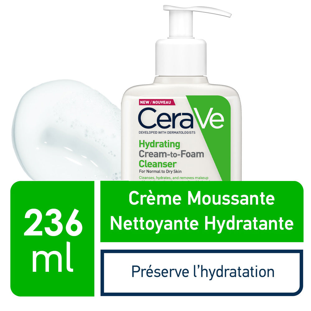 Cerave Crème Moussante Nettoyante Hydratante 236ml nova parapharmacie prix maroc casablanca