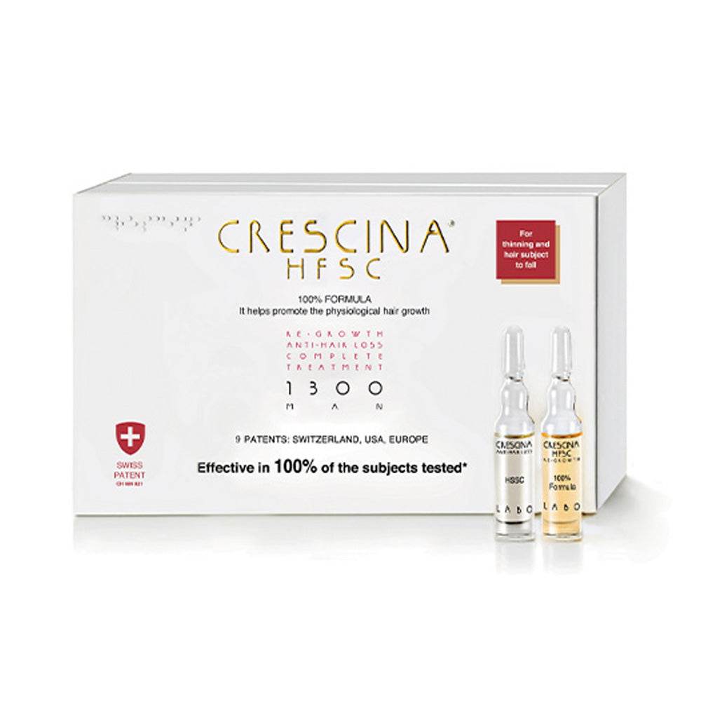 Crescina HFSC Transdermic 1300 Men Ampoules 20 x 3.5ml Anti-Chute Intensive - Nova Parapharmacie