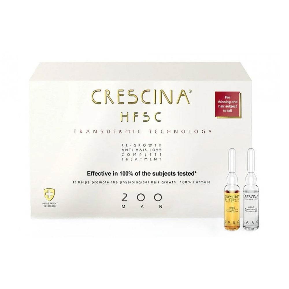 Crescina HfSC Transdermic Complete Treatment 200 Men 10+10 x 3.5ml Anti-Chute Douce - Nova Parapharmacie