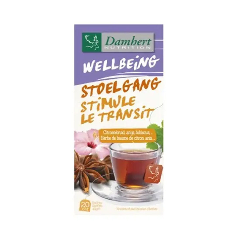 Damhert Wellbeing Tea Time Stimule Le Transit Infusion D'Herbes 20+5 Sachets - Nova Para