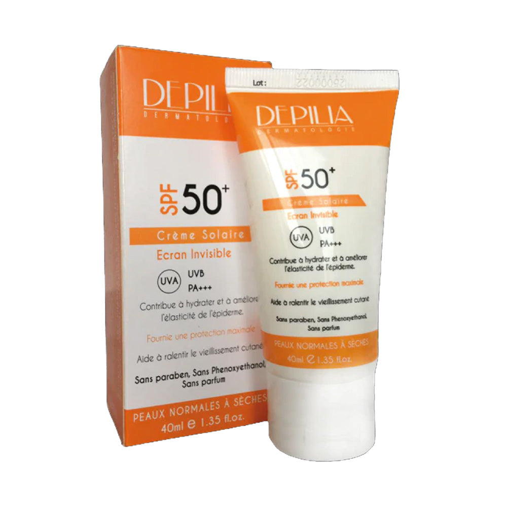 Depilia Ecran Invisible Fluide Solaire SPF 50+ 40ml nova parapharmacie prix maroc casablanca