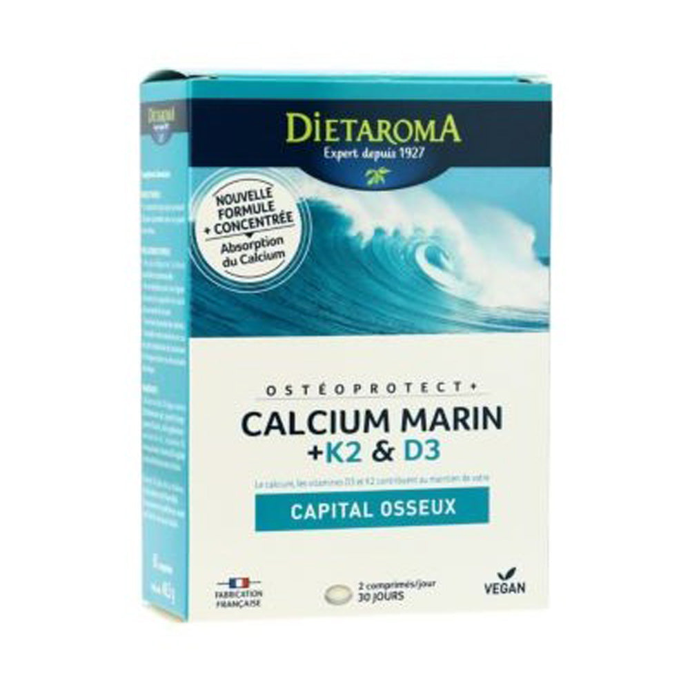 Dietaroma Calcium Marin +K2 Et D3 60 Capsules nova parapharmacie prix maroc casablanca